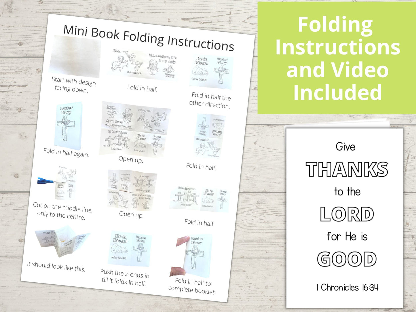 I am thankful for Printable Mini Book