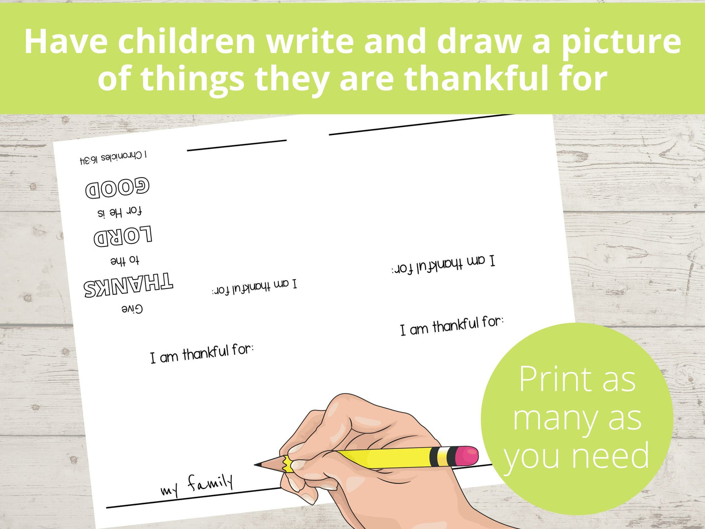 I am thankful for Printable Mini Book