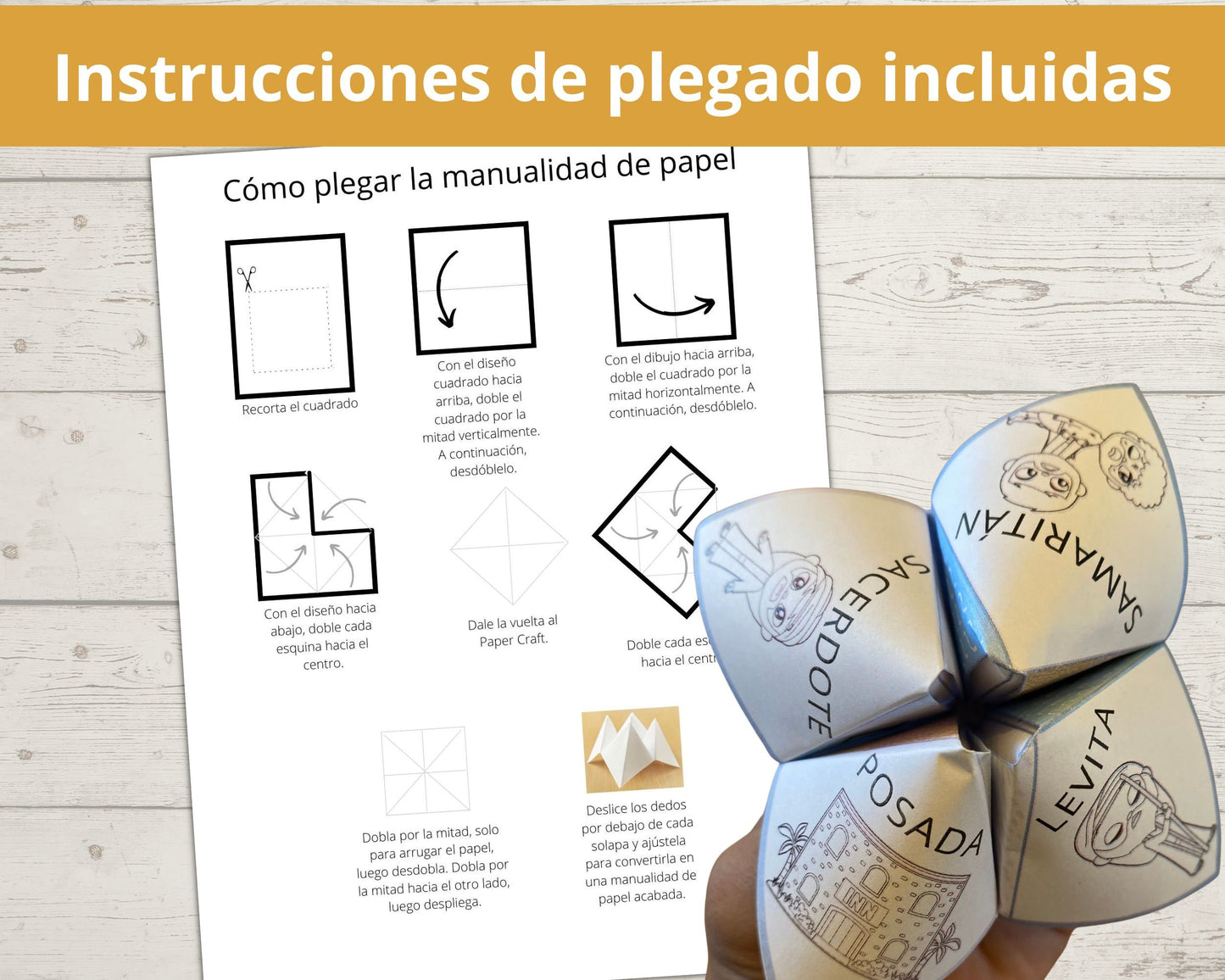 Spanish - Good Samaritan Printable Cootie Catcher