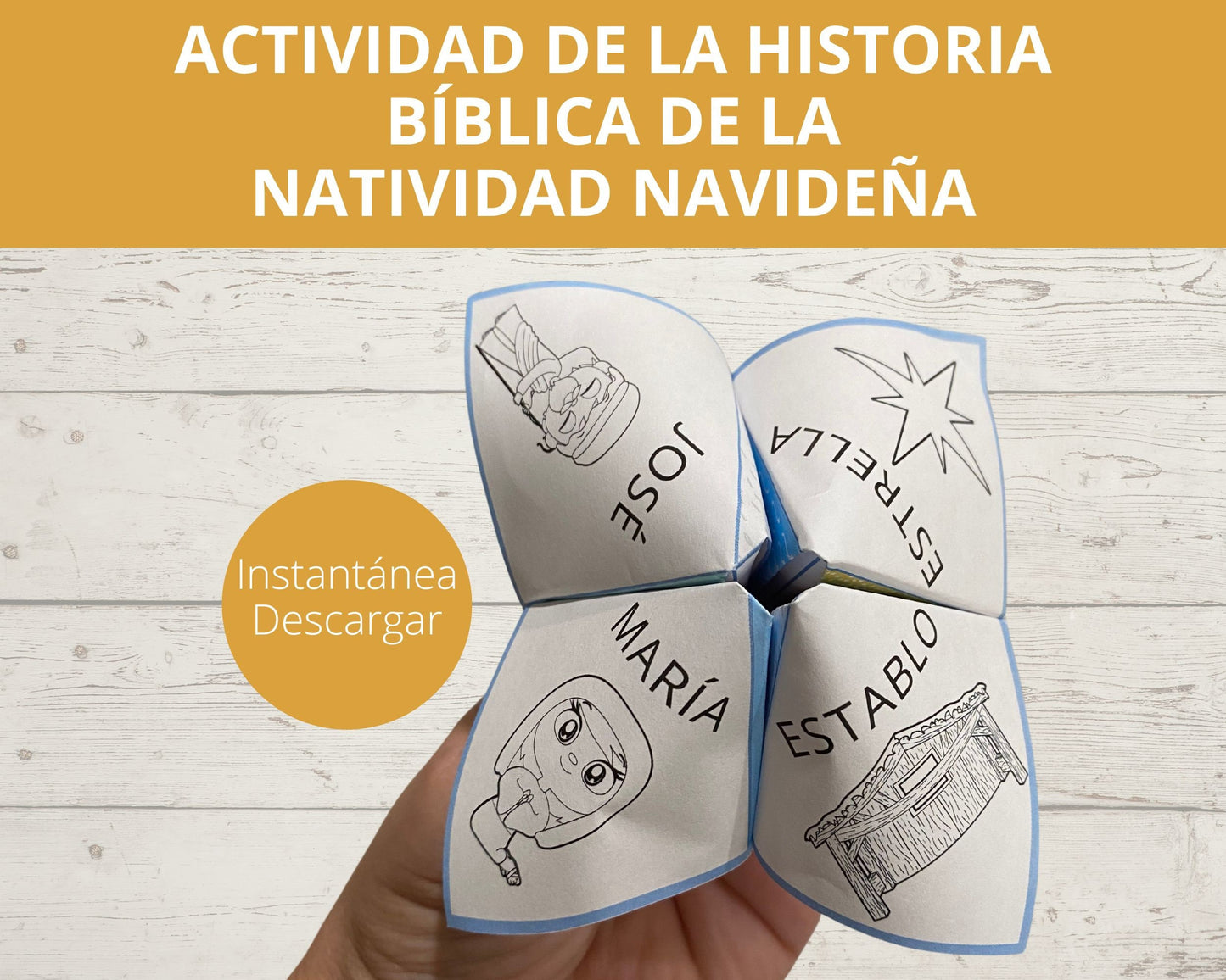 Spanish - Christmas Nativity Printable Cootie Catcher