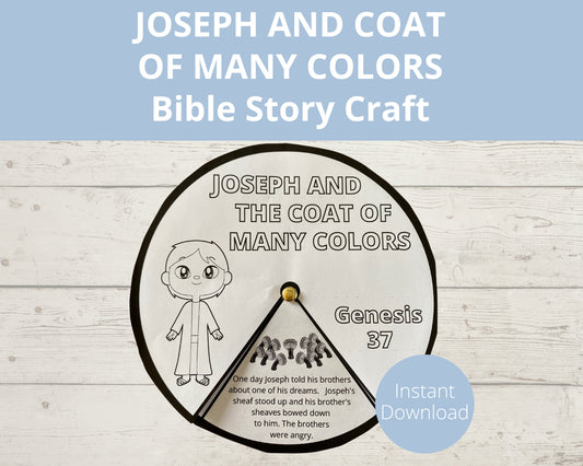 Joseph and Coat of Many Colors Printable Spinner