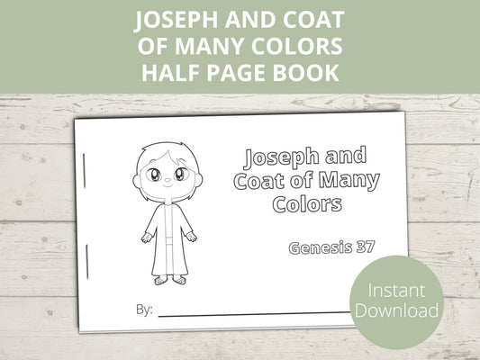 Joseph Coat of Many Colors Printable Half Page Book