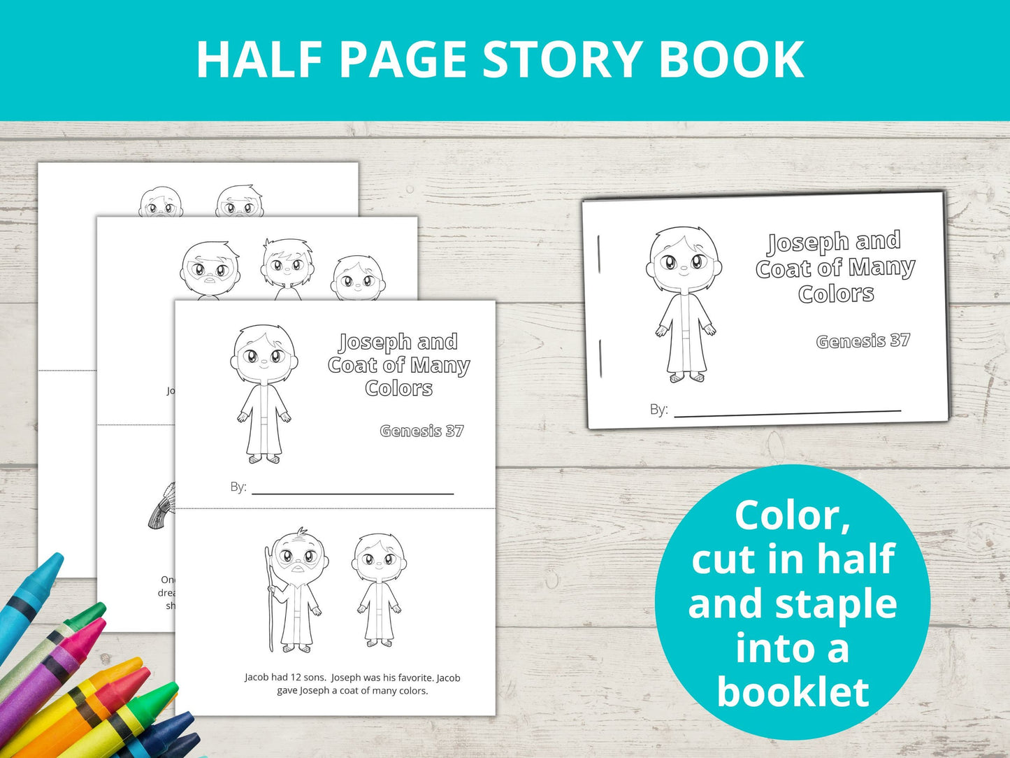 Joseph Coat of Many Colors Printable Activity Pack