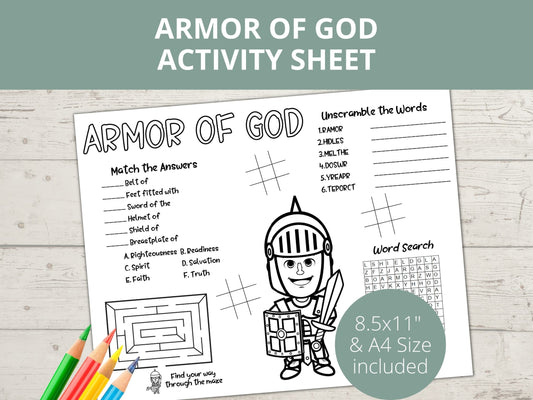 Armor of God Printable Activity Page