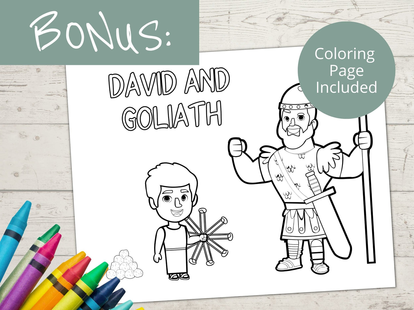 David and Goliath Activities Printable Activity Page