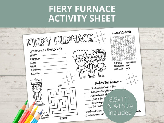 Fiery Furnace Printable Activity Page