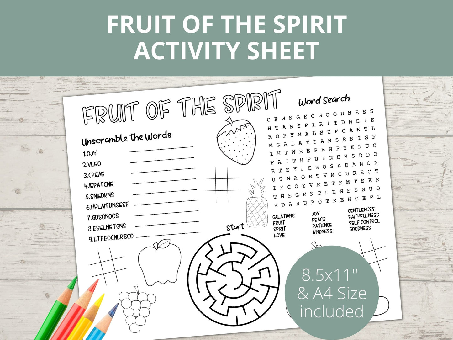 Fruit of the Spirit Activity Page