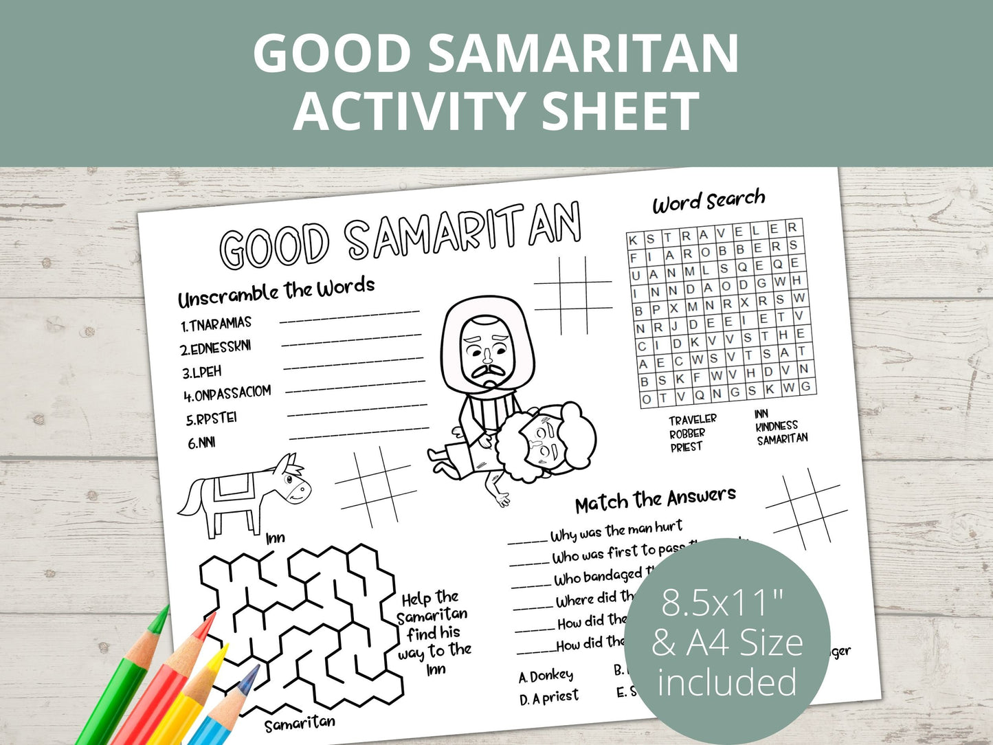 Good Samaritan Printable Activity Page