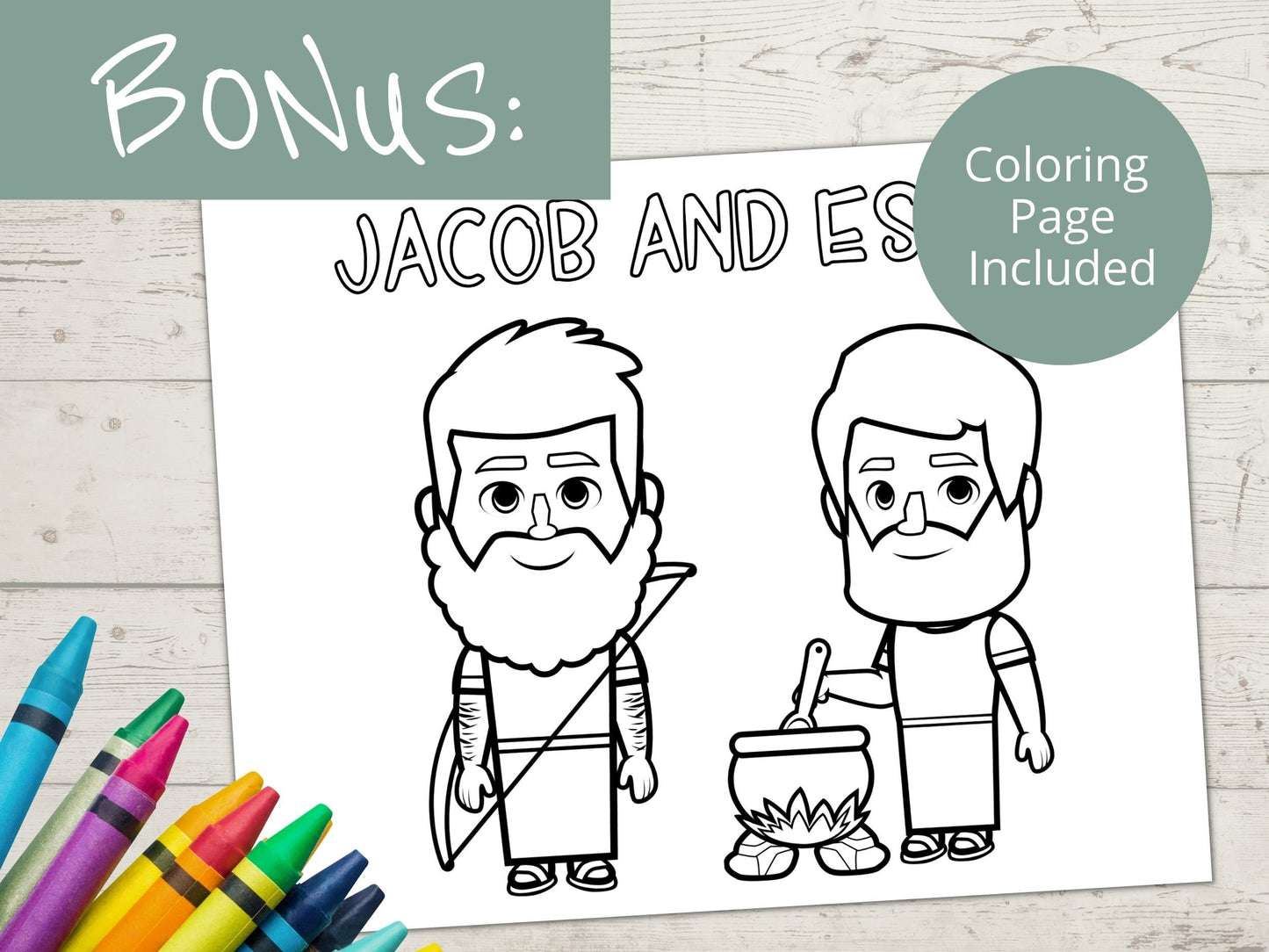 Jacob and Esau Printable Activity Page