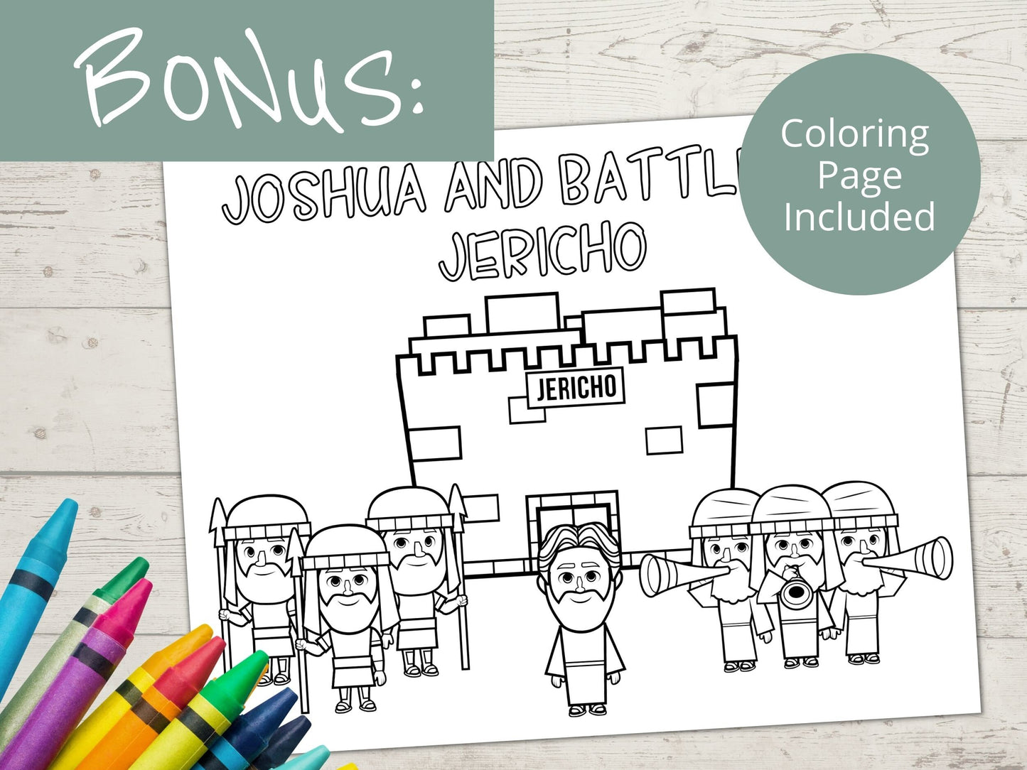 Joshua and Battle of Jericho Printable Activity Page