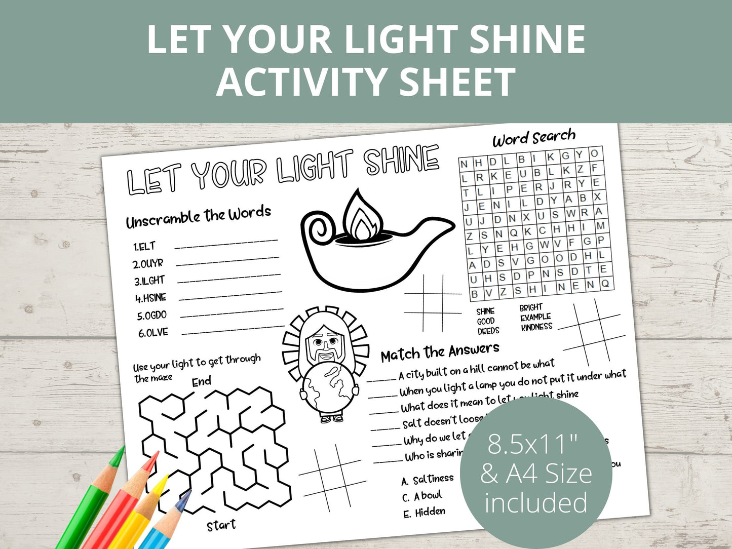 Let Your Light Shine Activity Page