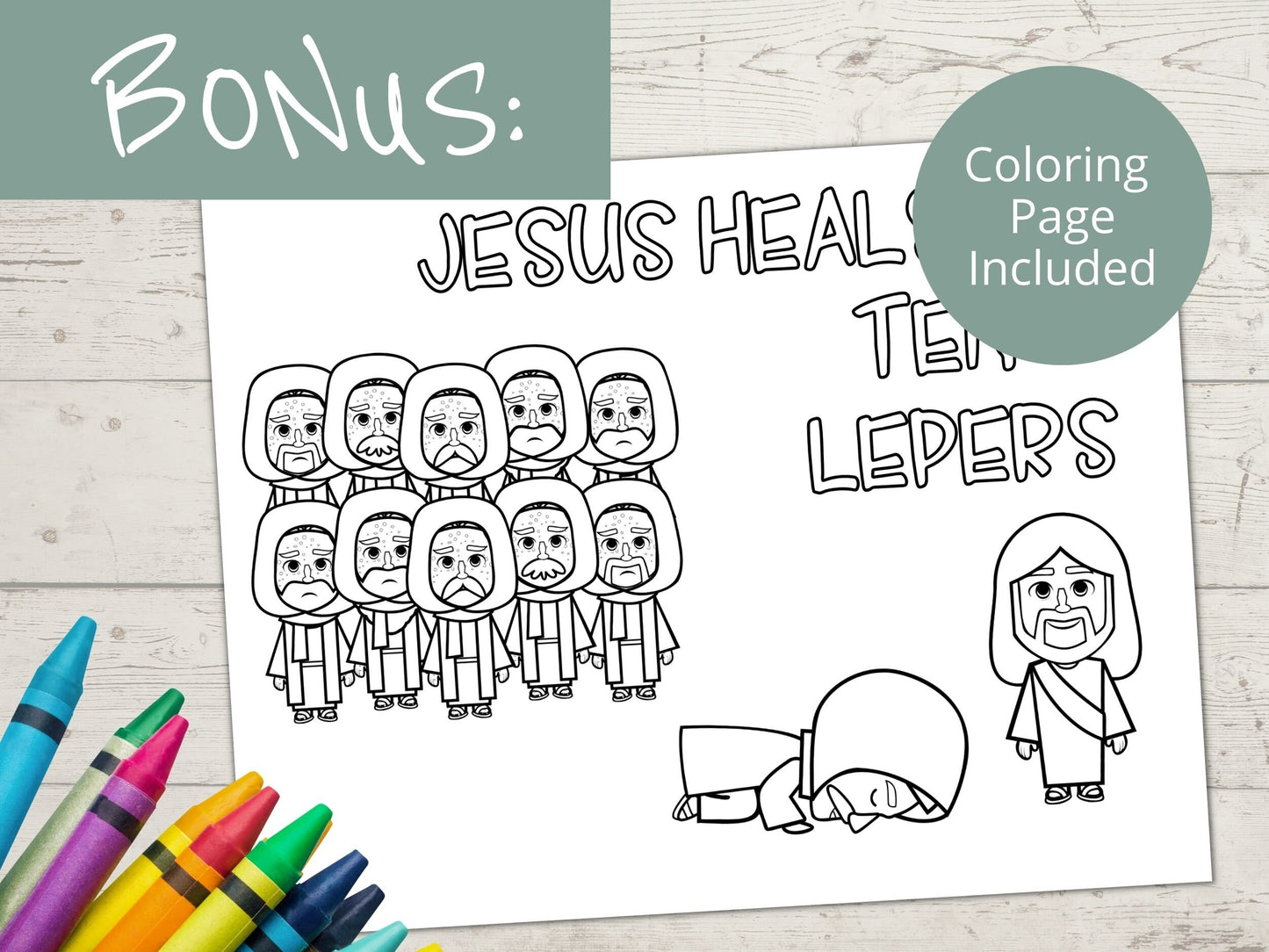 Jesus Heals the Ten Lepers Printable Activity Page