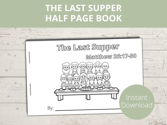 Last Supper Printable Half Page Book