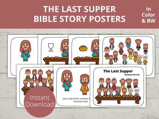 The Last Supper Printable Posters and Coloring Pages