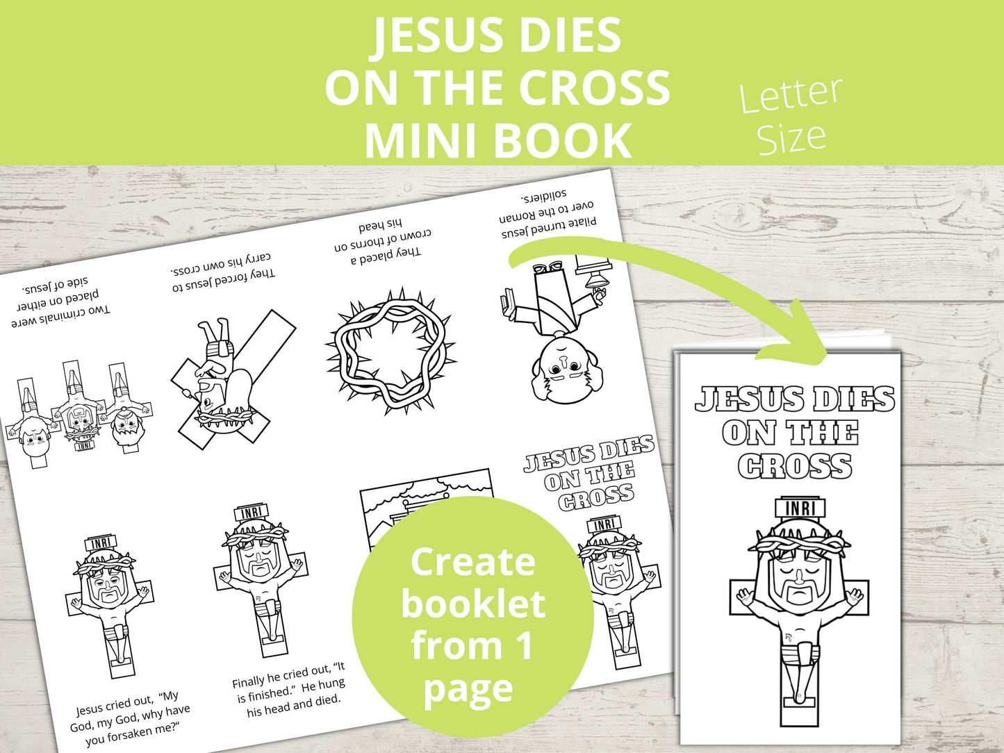 Jesus Dies on Cross Printable Mini Book