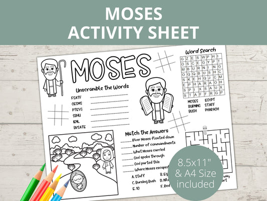 Moses Printable Activity Page