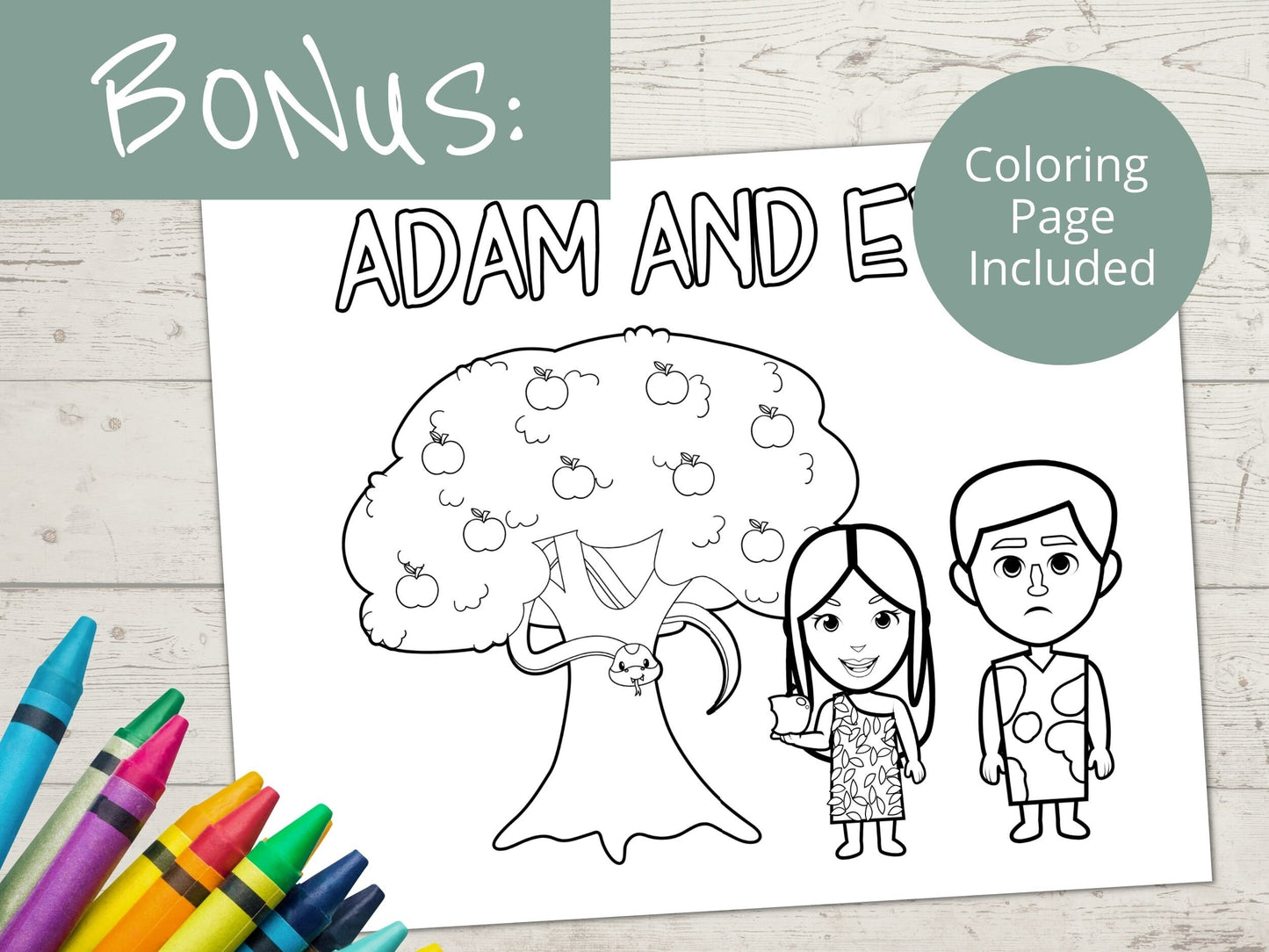 Adam and Eve Printable Activity Page