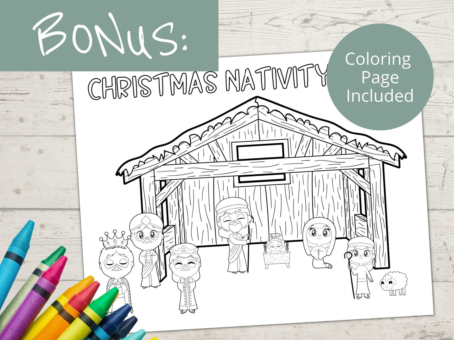 Christmas Nativity Printable Activity Page