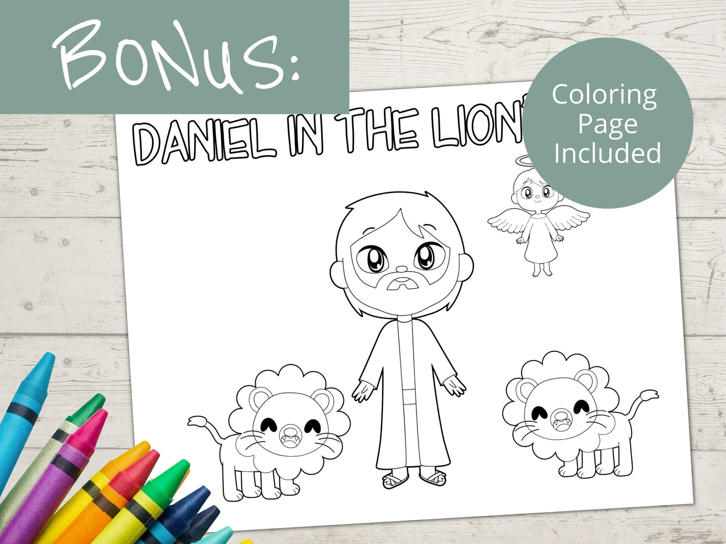 Daniel and the Lions Den Printable Activity Page