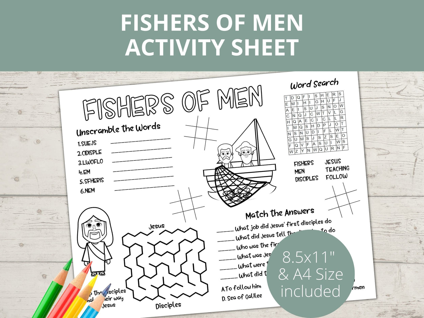 Fishers of Men Printable Activity Page