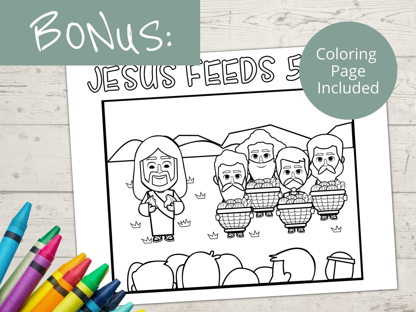 Jesus Feeds 5000 Printable Activity Page