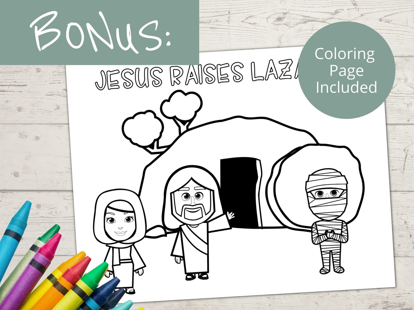 Jesus Raised Lazarus from the Dead Printable Activity Page