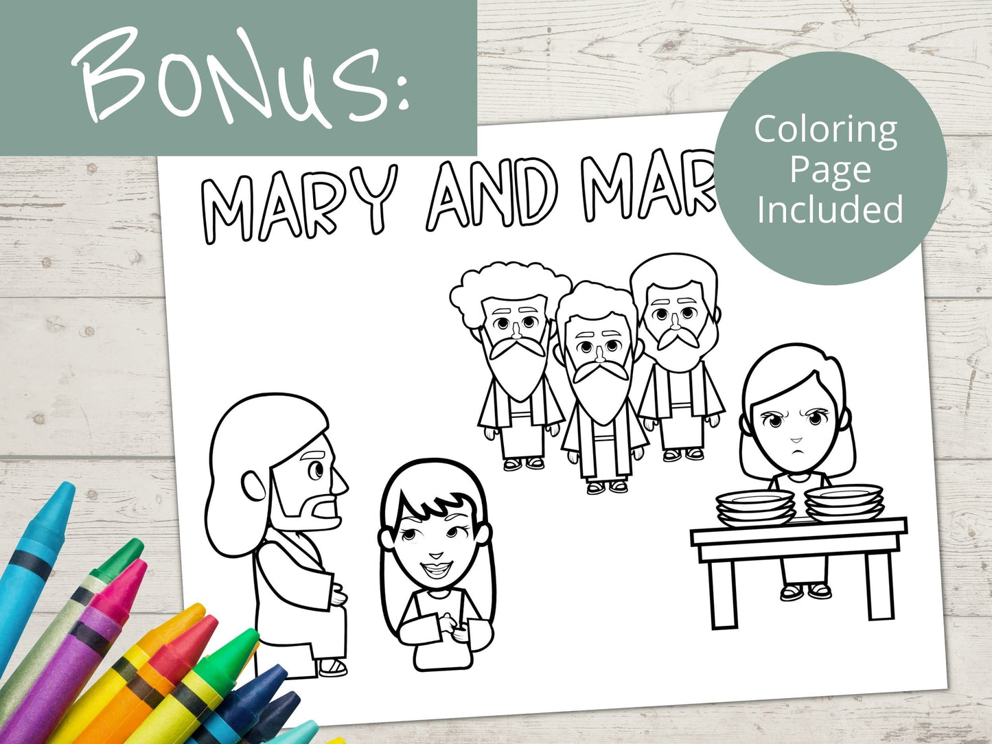 Mary and Martha Printable Activity Page