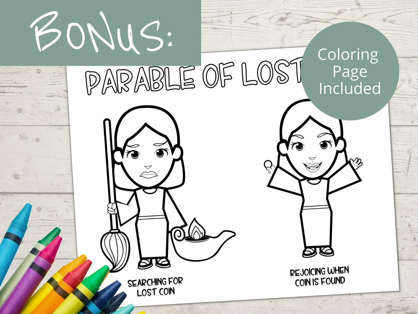 Parable of Lost Coin Printable Activity Page