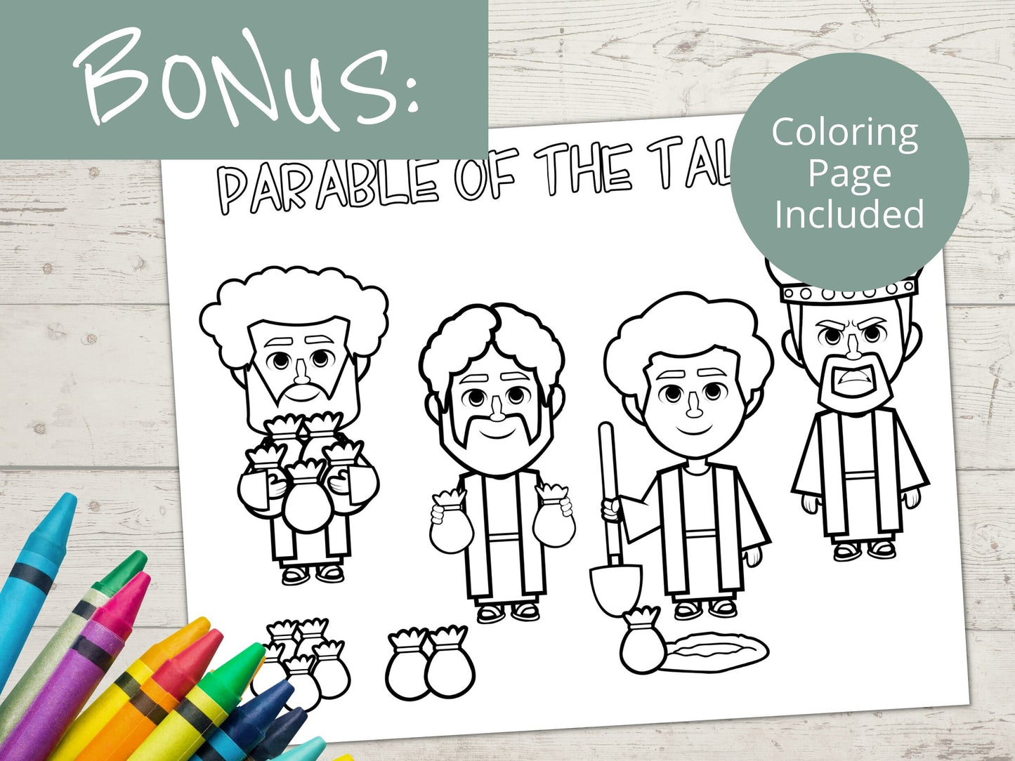 Parable of the Talents Printable Activity Page