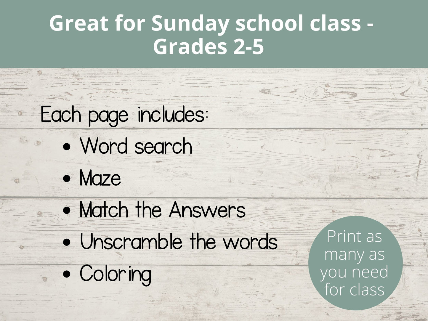 Zacchaeus Printable Activity Page