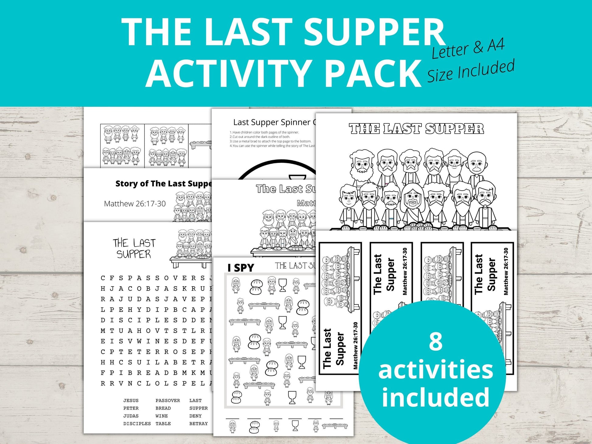 Last Supper Printable Activity Pack – Stored Up Treasure last-supper-printable-activity-pack-stored-up-treasure