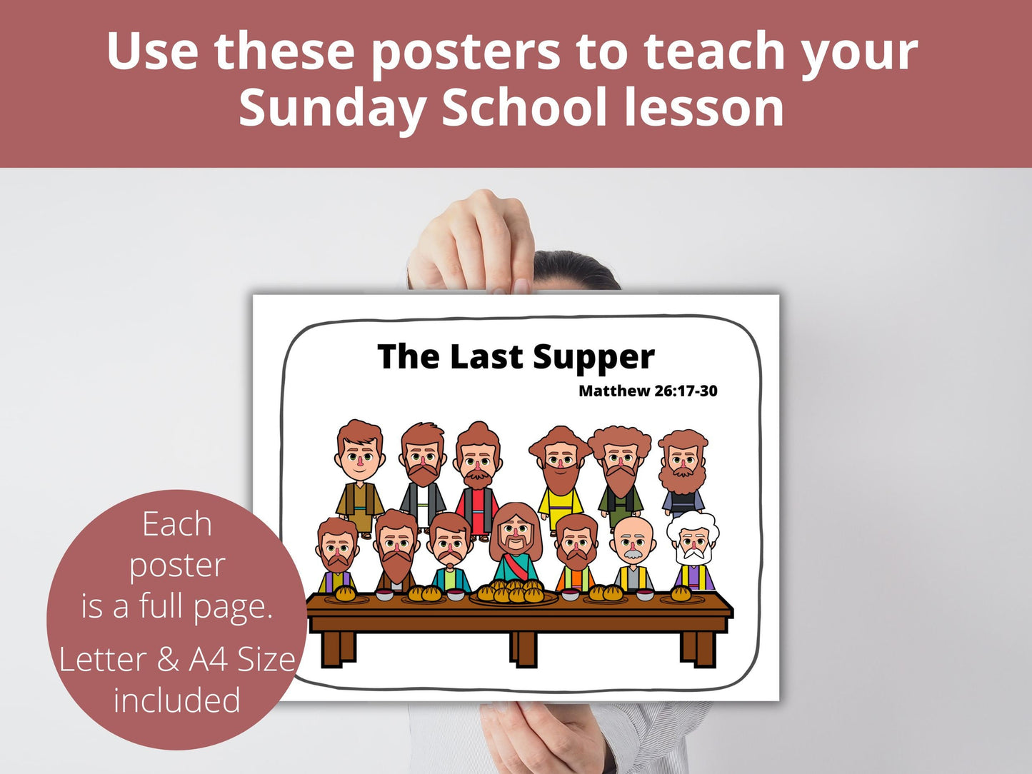 The Last Supper Printable Posters and Coloring Pages