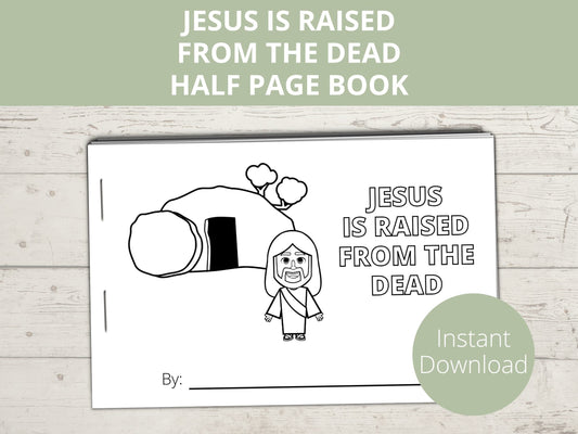 Jesus is Raised from the Dead Printable Half Page Book