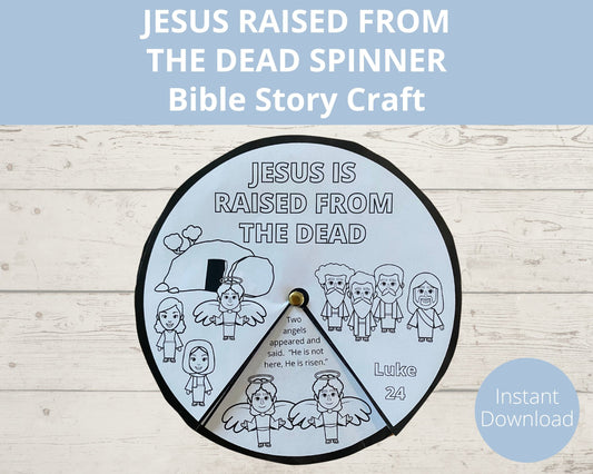 Jesus is Raised from the Dead Printable Spinner