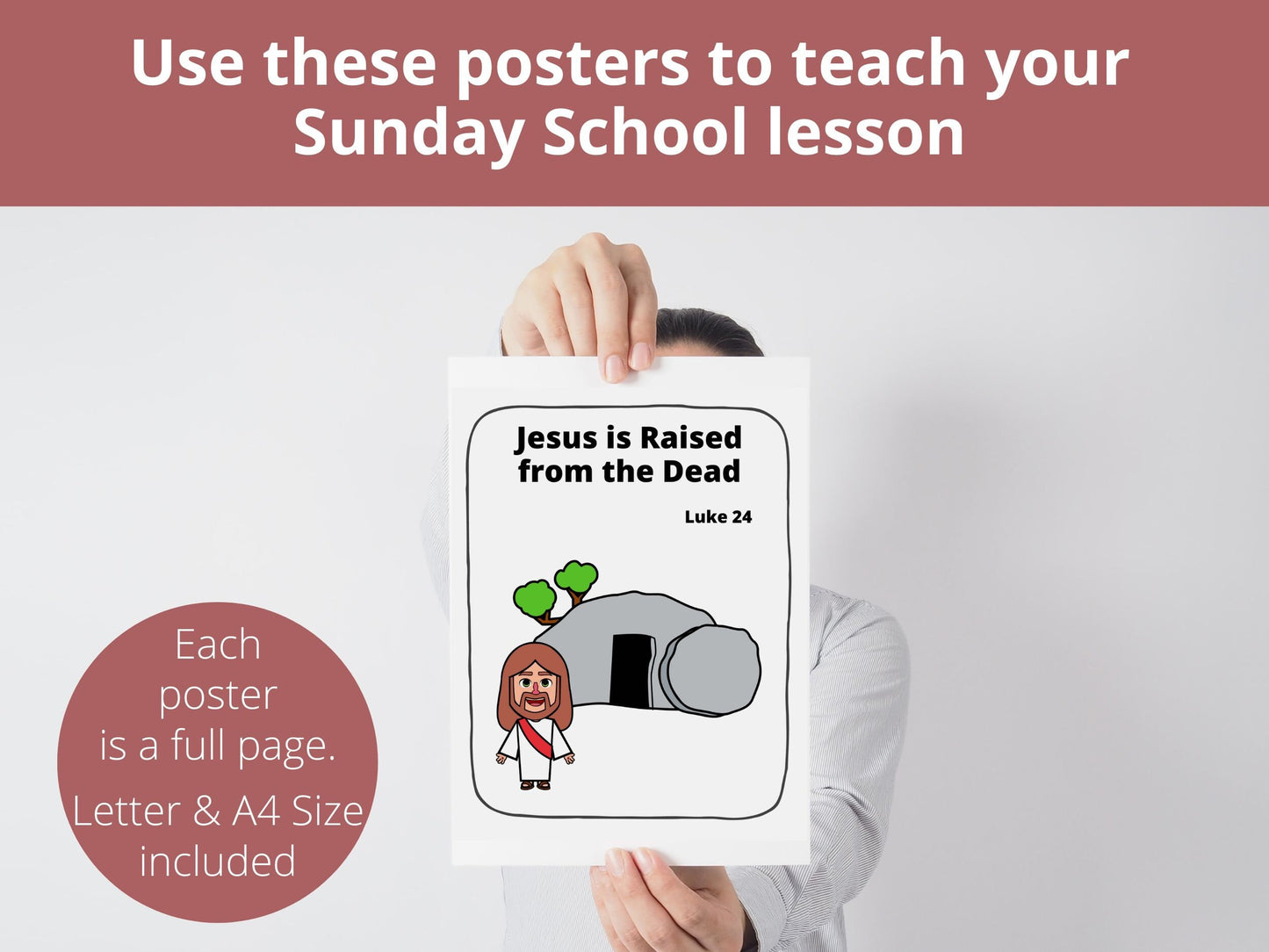 Jesus is Raised from the Dead Printable Posters and Coloring Pages