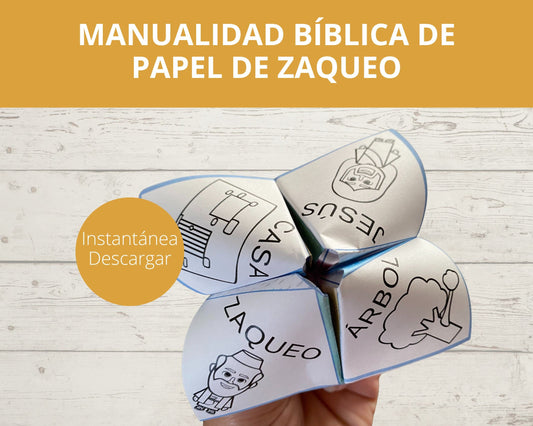 Spanish - Zacchaeus Printable Cootie Catcher